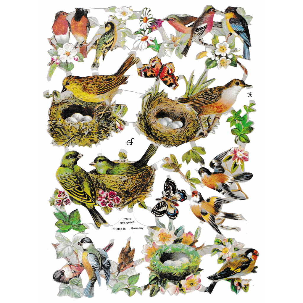 Die Cut Paper Scraps Birds 12 Meissa print