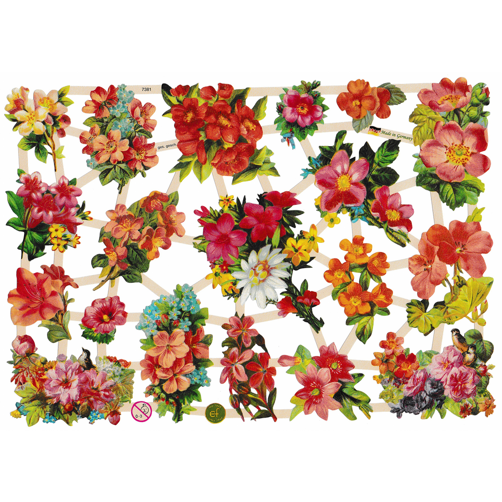 Die Cut Paper Scraps Flowers 16 Meissa print