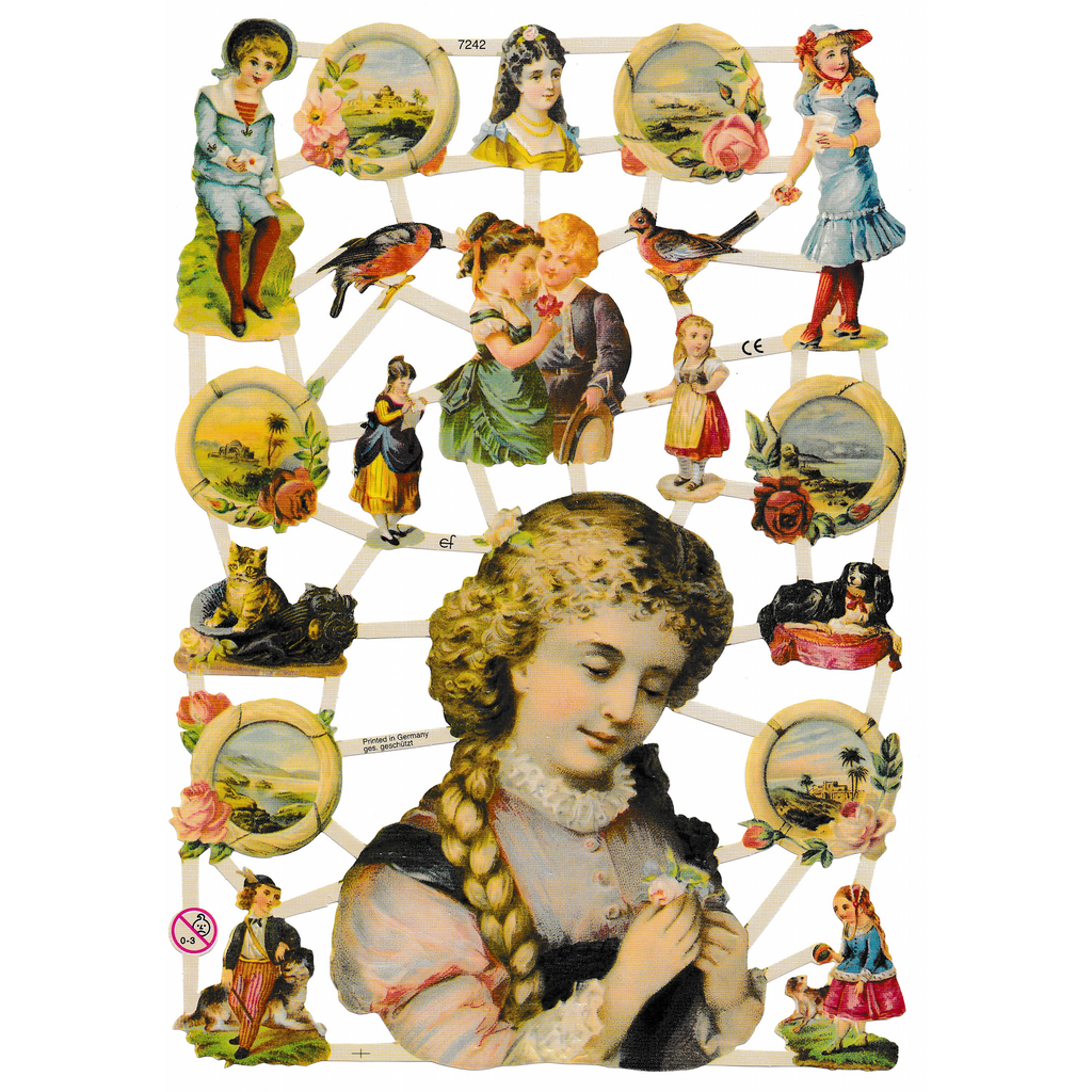 Die Cut Paper Scraps Victorian People 45 Meissa print