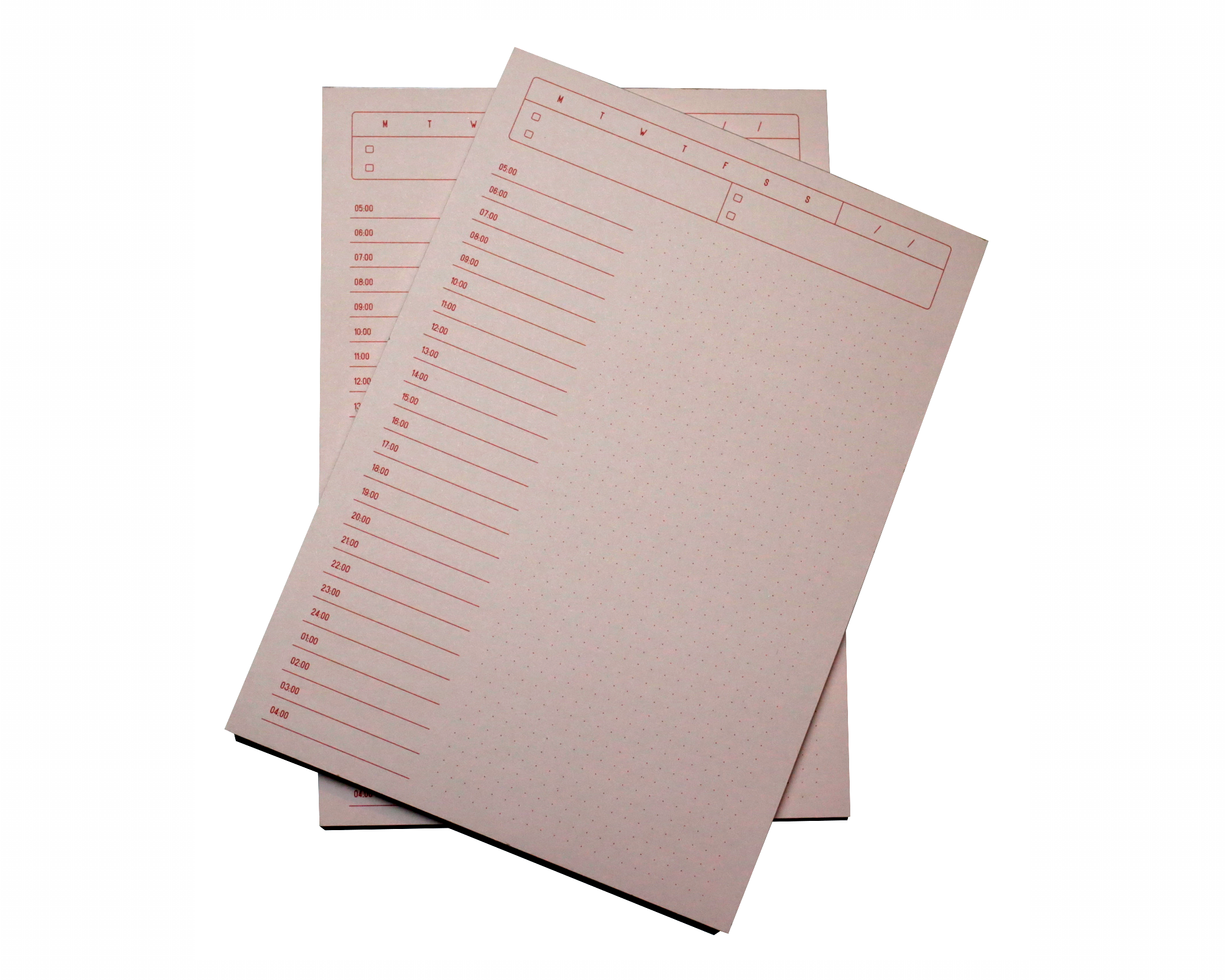 A5 Minimalist Day Planner Notepad Red print Meissa print