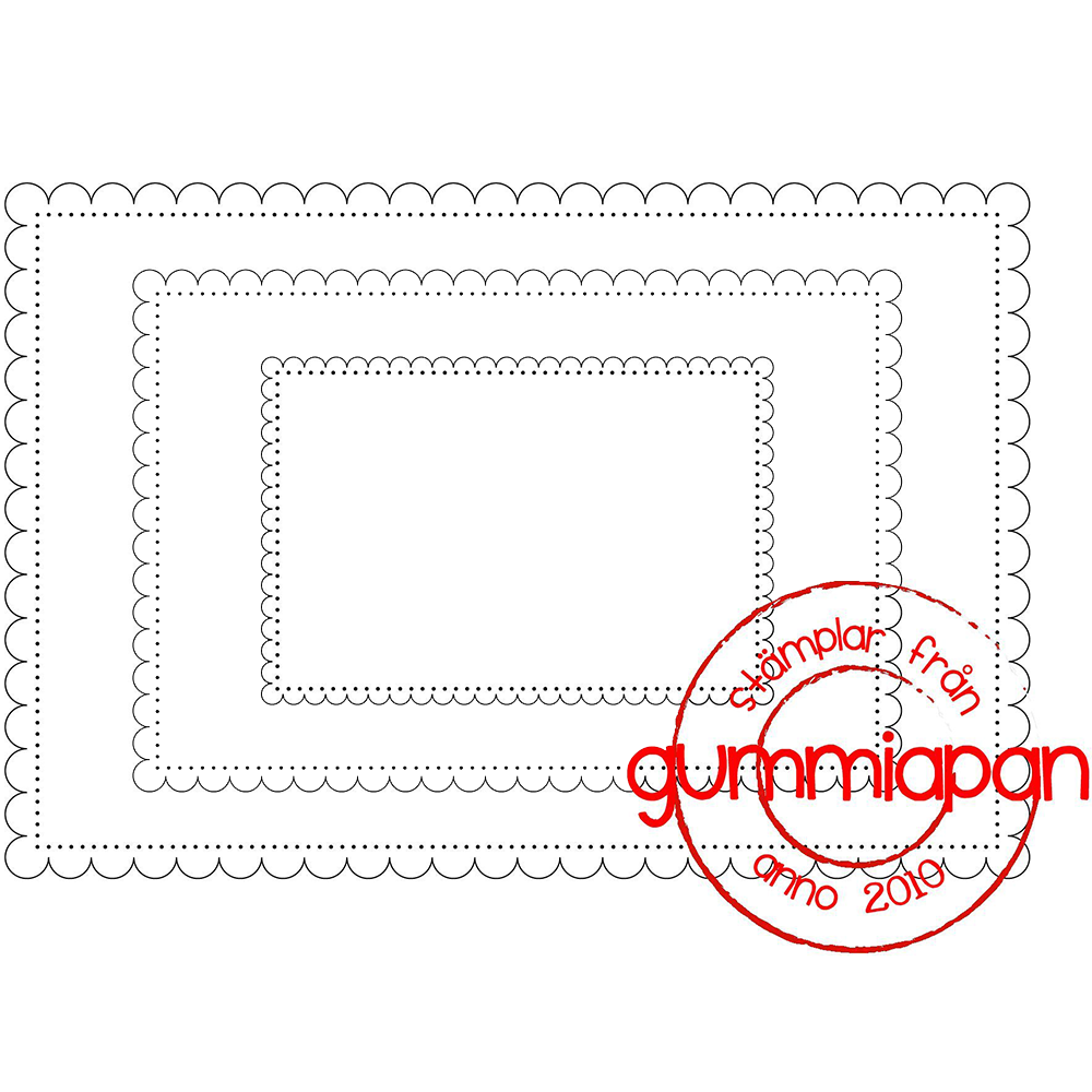 Scalloped Rectangle Meissa print