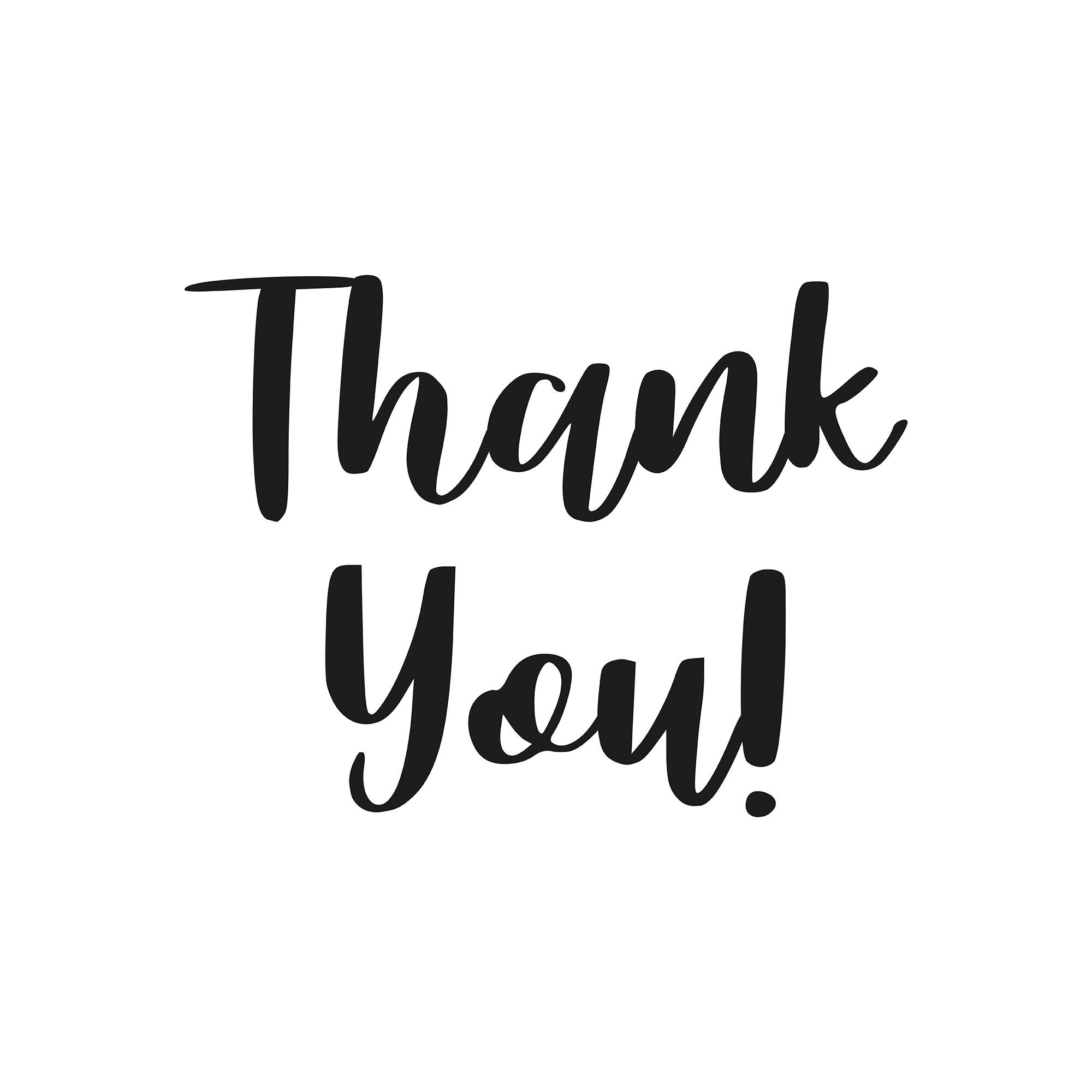 Thank you | Mounted Rubber Stamp - Meissa print
