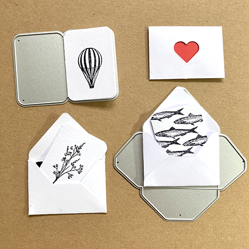 Stampkitchen - Heart Cut Mini Envelope and Card