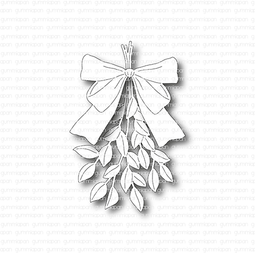 Gummiapan - Mistletoe &amp; Bow - Meissa print