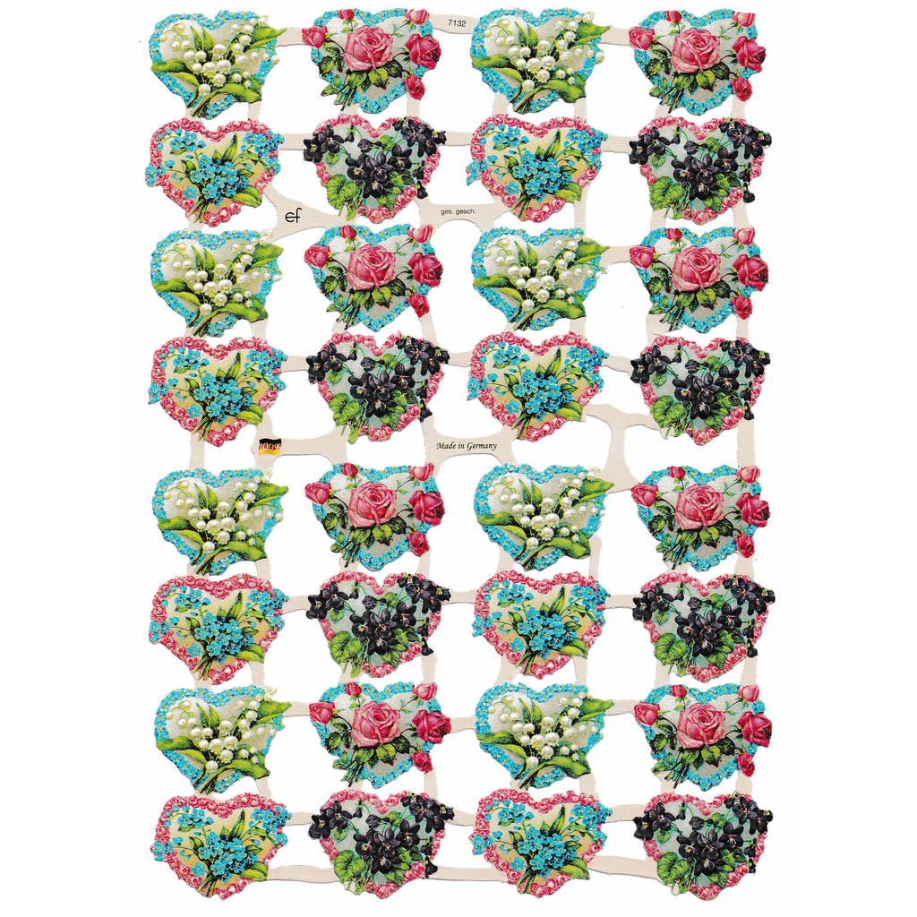 Die Cut Paper Scraps Victorian Flowers 25 Meissa print