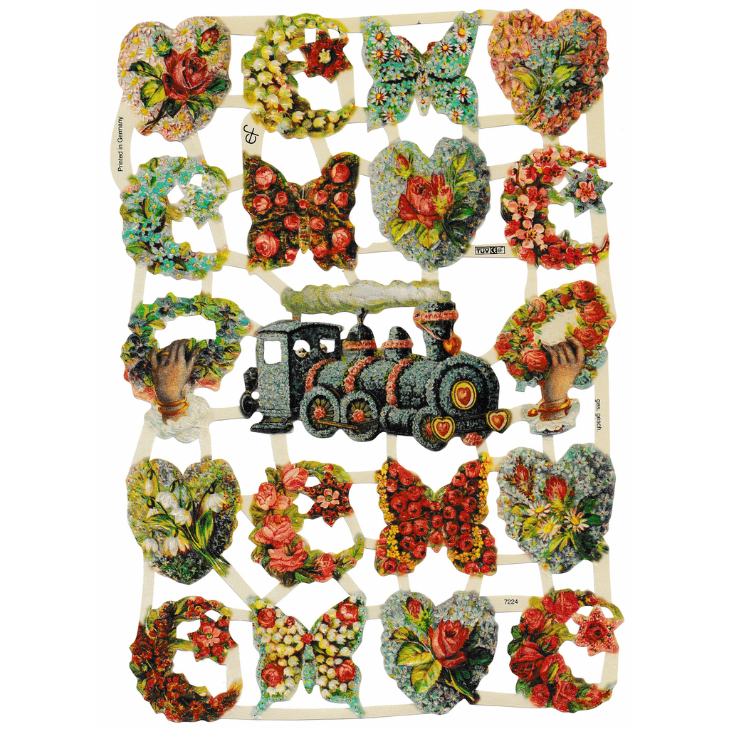 Die Cut Paper Scraps Victorian Flowers 26 Meissa print