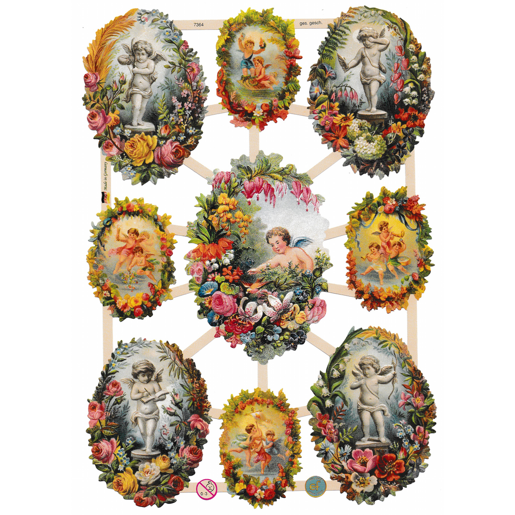 Die Cut Paper Scraps Victorian Flowers 31 Meissa print