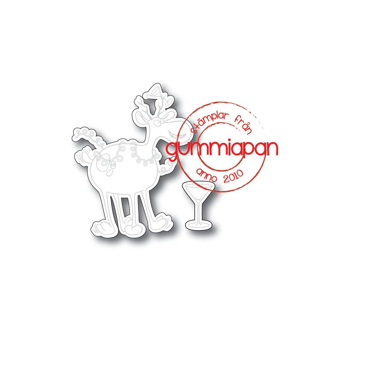 Gummiapan - Celebration Reindeer Stamp and Die Set