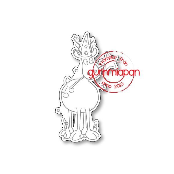 Gummiapan - Dies for Stjärngosse Reindeer Die and Stamp Set