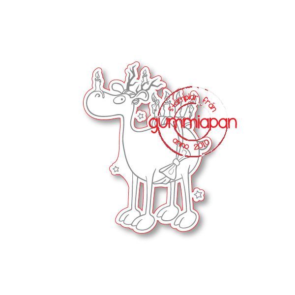 Gummiapan - Lucia Reindeer Stamp and Die Set