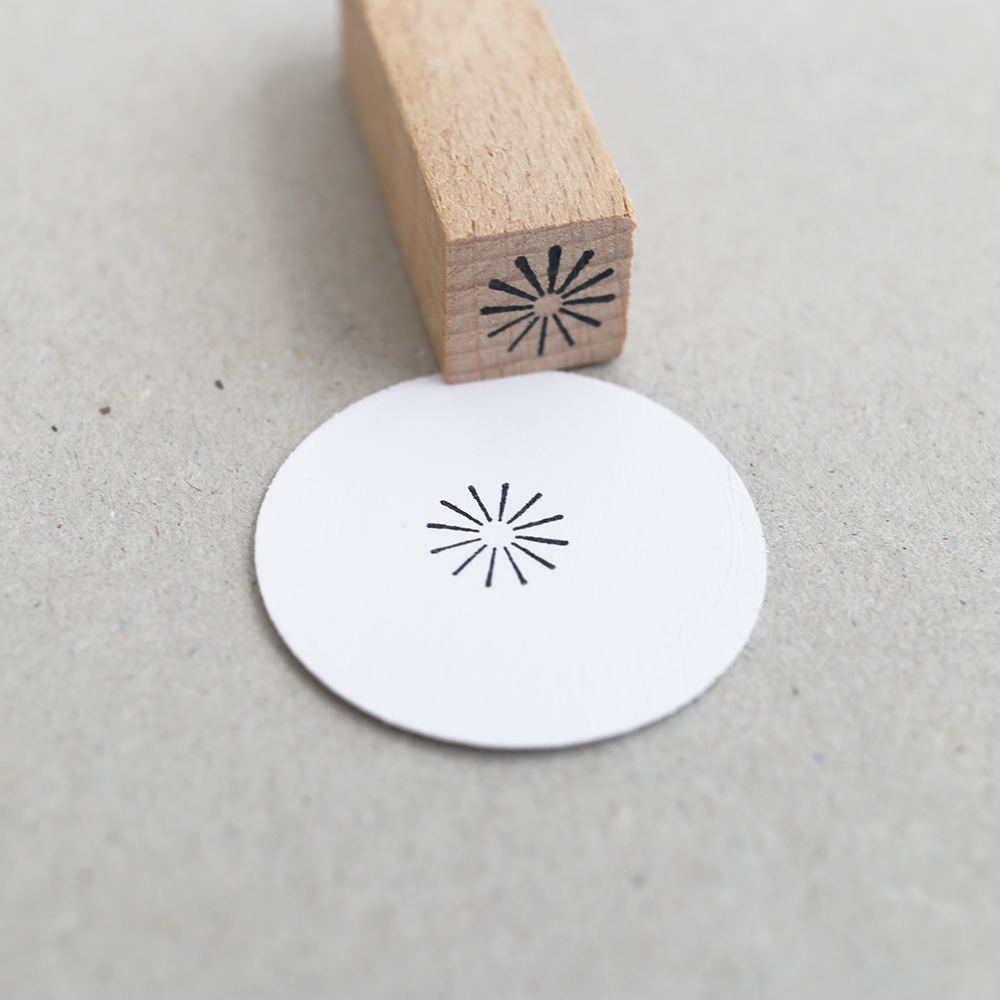 StampKitchen - Mini Rubber Stamp | Sunburst - Meissa print