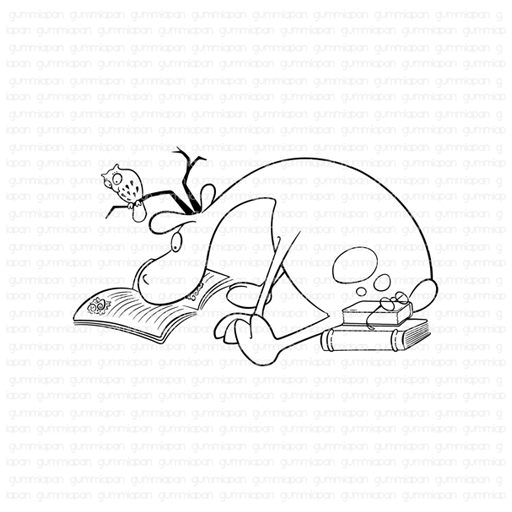 Gummiapan - Bookworm Reindeer Die and Stamp Set